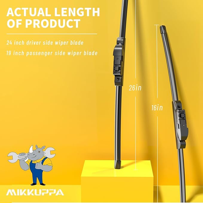 MIKKUPPA 26" + 16" Windshield Wipers Blades Replacement for 2017-2021 Subaru Impreza Crosstrek, Top Lock All Season Wiper Blades(Pack of 2)