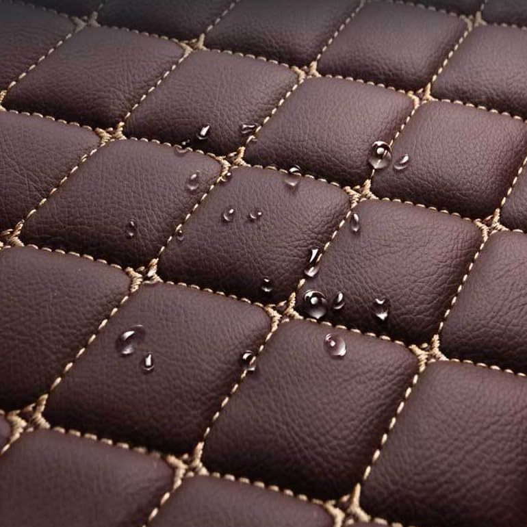 Customized Personalized car Floor mats, All-Weather Luxury car Floor mats, Waterproof and Anti Slip Leather car Floor mat Lining, 95% Customized car, Truck, and SUV Floor mats (Edge red)