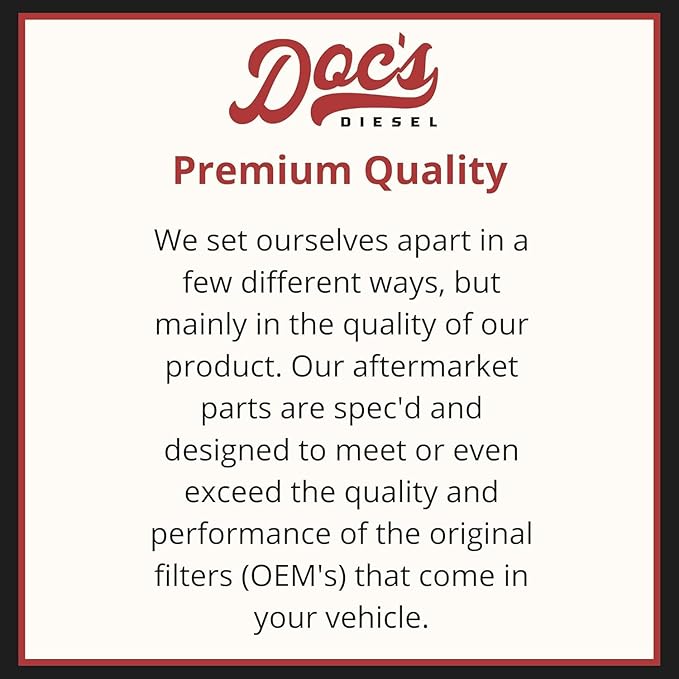 Doc's Diesel Oil Filter D4872 | Compatible with Ford 7.3L Powerstroke 1994-2003 | Replaces FL1995