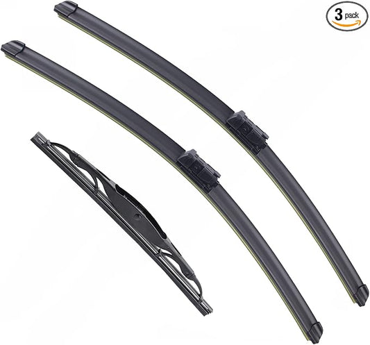 Windshield Wiper Blades (pack of 3pcs) Original Equipment Replacement for 2010-2016 Cadillac SRX 26" + 17" Front Windscreen Wiper and 12" Rear Wiper Blade