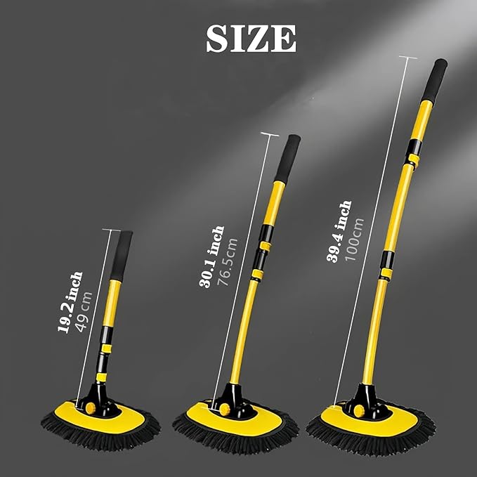 Upgrade Car Wash Brush Mop with Long Handle,Microfiber Mitt Car Cleaning Supplies Kit Car Wash Kit Tools Accessories