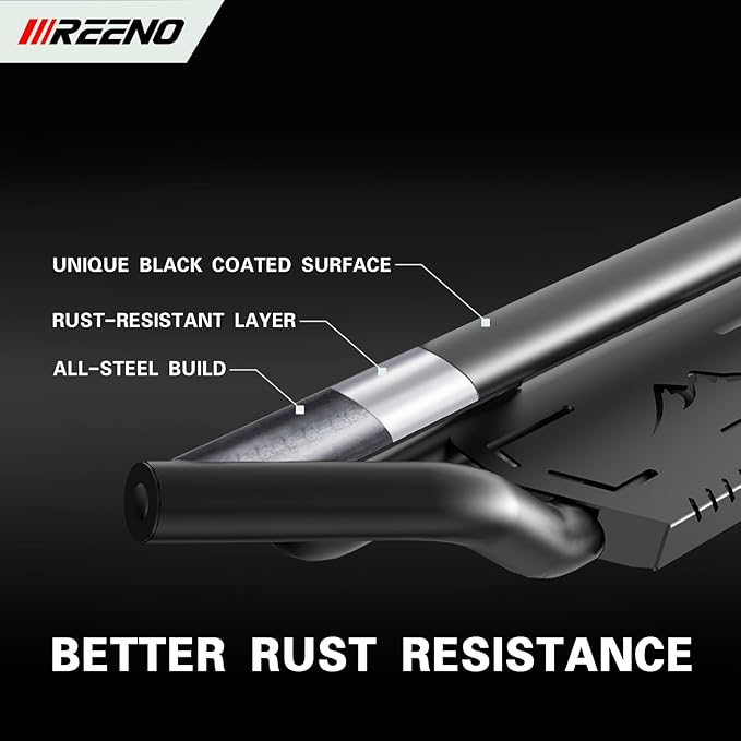 Heavy Duty Metal Running Boards Compatible with 2024+ Toyota Tacoma Double Cab with 4 Full Size Doors(4th Generation),Three Tube Side Steps 6.7'' Nerf Bars