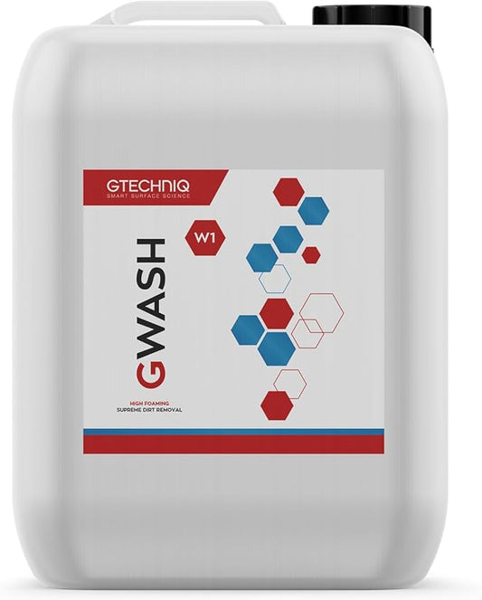 GTECHNIQ W1 GWash - High Foam Content; Breaks Bond Between Dirt Film and Paintwork; Lubricates for Minimal Surface Abrasion; Maximum Gloss Retention; Reduced Micro Scratching (5 Liters)