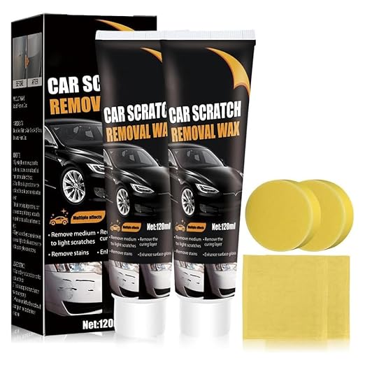 Scratch Remover for Vehicles,2025 New Upgrade Car Scratch Repair Paste,Containing Wiping Sponge car Paint Scratch Repair Polishing Wax,Used for Deep Scratches on Various Vehicles (2pc)