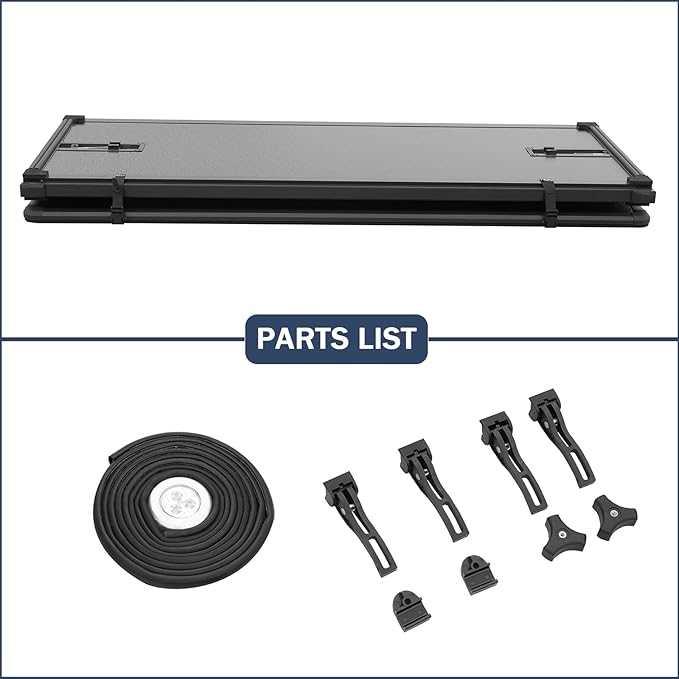 Hard Tri-Fold Truck Bed Tonneau Cover Compatible with 2015-2024 Ford F-150 5.5FT Bed