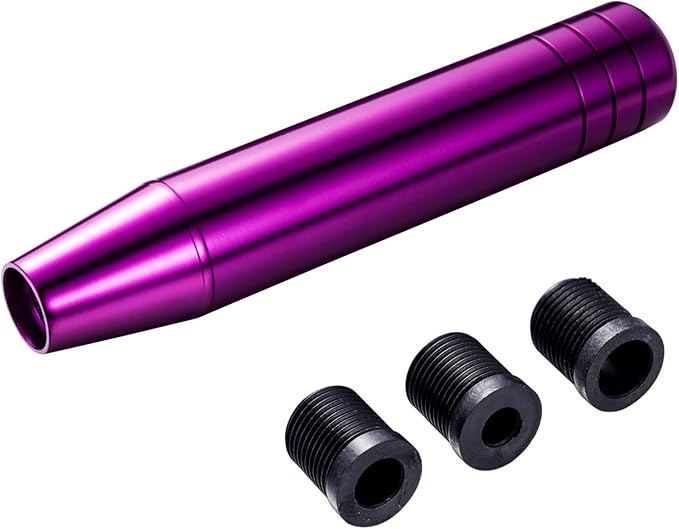 Long Shift Knob Extension Shifter Handle Aluminum Alloy Gear Stick Transmissions Weighted Shifting Lever Universal Fit Most Manual Automatic Cars Truck SUV (Purple)