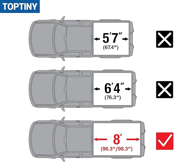 Hard Folding Truck Bed Tonneau Cover|HTF082|Fits 1999-2016 Ford F-250 F-350 Super Duty 8FT Bed (98")