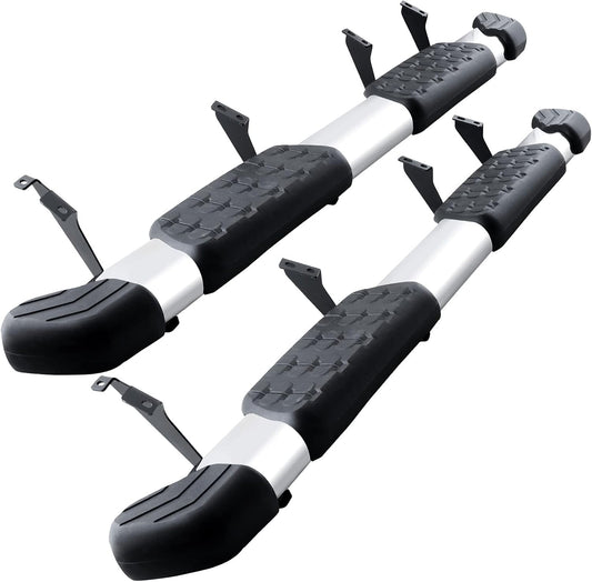 COMNOVA Running Boards Side Steps Step Bars Compatible for 07-21 Toyota Tundra Double Cab（3/4 Size Rear Doors, OE Style Oval 5 Inches Stainless Step Bars