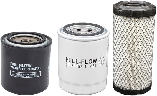 Mytee Products Filter Maintenance Kit for Thermo King Reefer Units – Includes Air Filter 11-9059, Fuel 11-9342 & Oil 11-6182, Replaces OEM P822686, P550834, LF16354, FS19580A, 33962