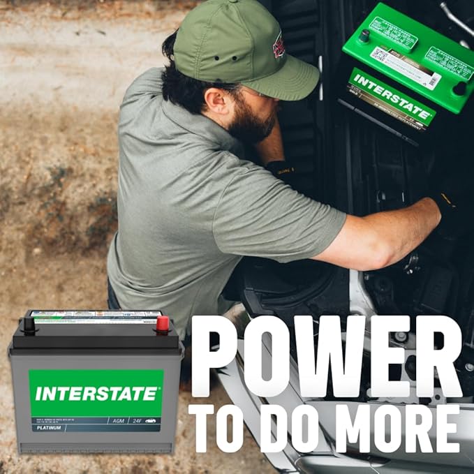 Interstate Batteries Automotive Battery 12V 70Ah (Group Size 24F) 710CCA SLI AGM Auto Battery Replacement for Cars, SUVs, Sedans, Trucks (MTX-24F)