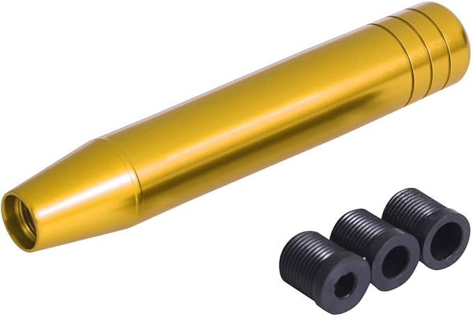 Long Shift Knob Extension Shifter Handle Aluminum Alloy Gear Stick Transmissions Weighted Shifting Lever Universal Fit Most Manual Automatic Cars Truck SUV (Gold)