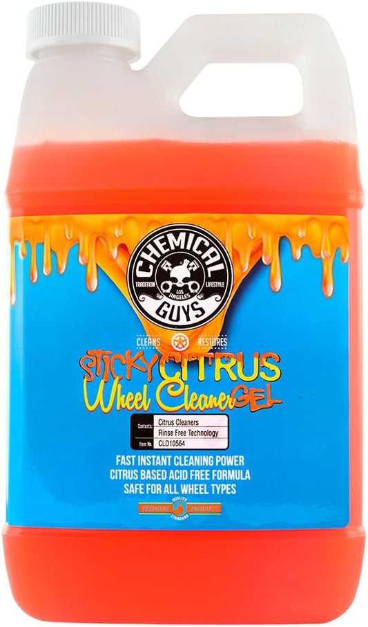Chemical Guys CLD105 Sticky Citrus Wheel Cleaner Gel, (Safe For All Wheel Types) Works on Cars, Trucks, SUVs, Motorcycles, RVs & More, 128 fl oz, (1 Gallon)