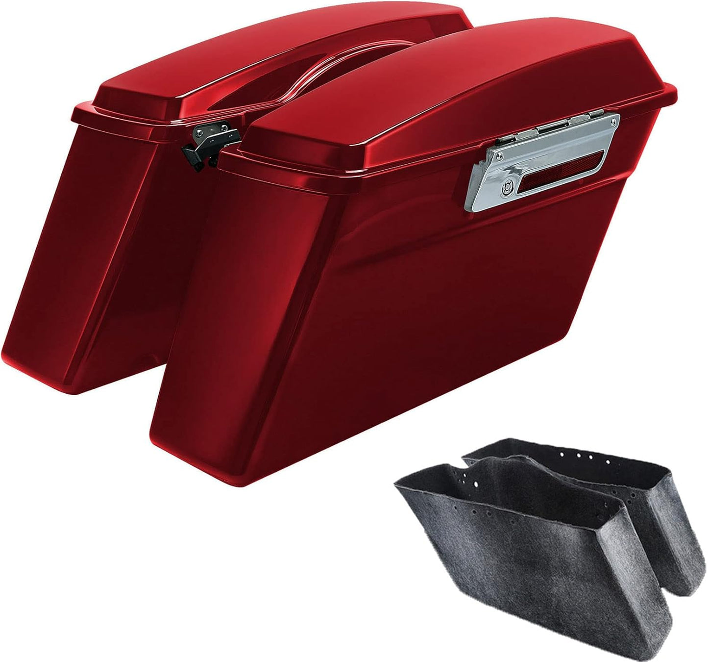Green-L Red Hard Saddlebags Fit for Harley Touring Electra Glide Street Glide Road Glide Road King 1994-2013