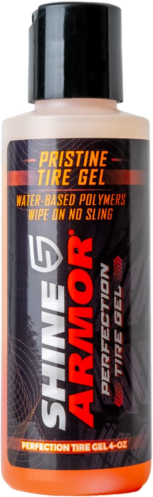 SHINE ARMOR Tire Shine Gel Dressing & Pristine Cleaner Car Care for Wheels & Tires with No Sling Formula Wet Look Keeps Tires Black & Clean with Water Based Polymers