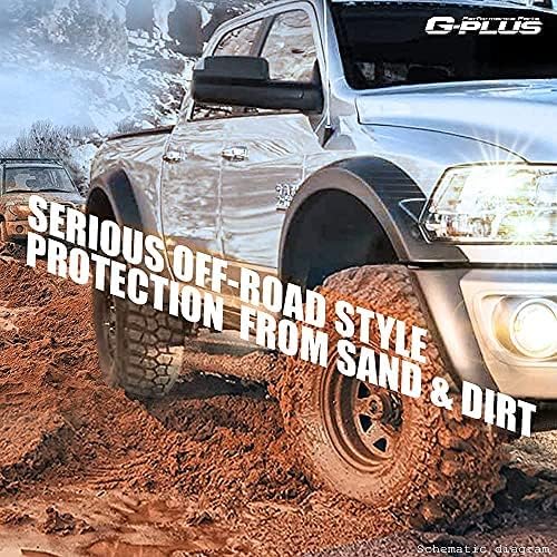 G-PLUS Fender Flares Wheel Cover trim Guards 4Pcs Compatible with 2010-2017 Dodge Ram 2500/3500 Factory Style(Do Not Fit Dually&Chassis Cab Models)