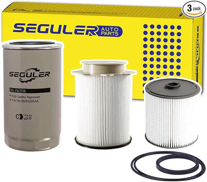 6.7L Cummins Fuel Filter Water Separator Oil Filter Kit Fit For DODGE RAM 2500 3500 4500 5500 2019 2020 2021 2022 6.7L CUMMINS Diesel engine Replaces# 68436631AA 68157291AA 5083285AA