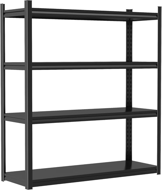 Metal Garage Shelving Unit, Heavy Duty 4-Tier Adjustable Storage Rack, Steel Shelving,2500 lbs Capacity, Industrial Shelves for Heavy Tools and Equipment (4-Tier 54" H x 40" W x 14" D)
