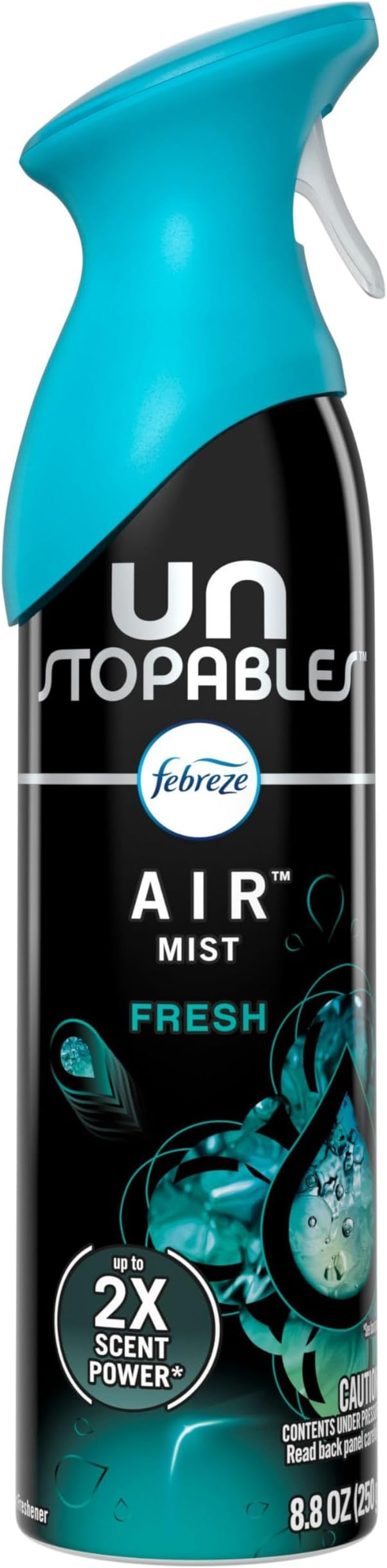 Febreze Air Freshener Spray, Unstopables Fresh, Odor Fighter for Strong Odor, 8.8 Oz, Pack of 6