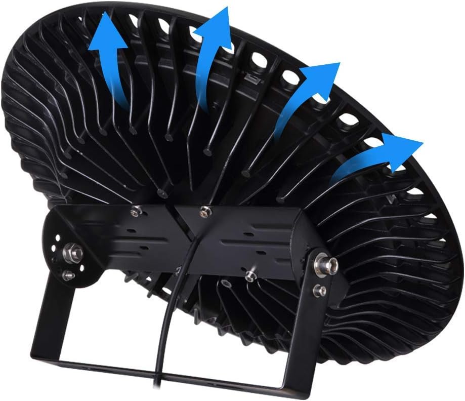 Viugreum 10 Pack 500W UFO LED High Bay Light, 50000LM 6500K Daylight White Ultra Thin LED Warehouse Lighting, IP65 Waterproof Commercial Bay Lighting for Garage Barn Workshop