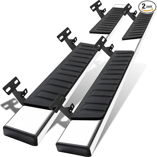 COMNOVA 6 Inches Running Boards Compatible with 2009-2018 Dodge Ram 1500 Crew Cab(Including 2019-2024 Classic), 2010-2026 Ram 2500 3500, Carbon Steel Side Steps.