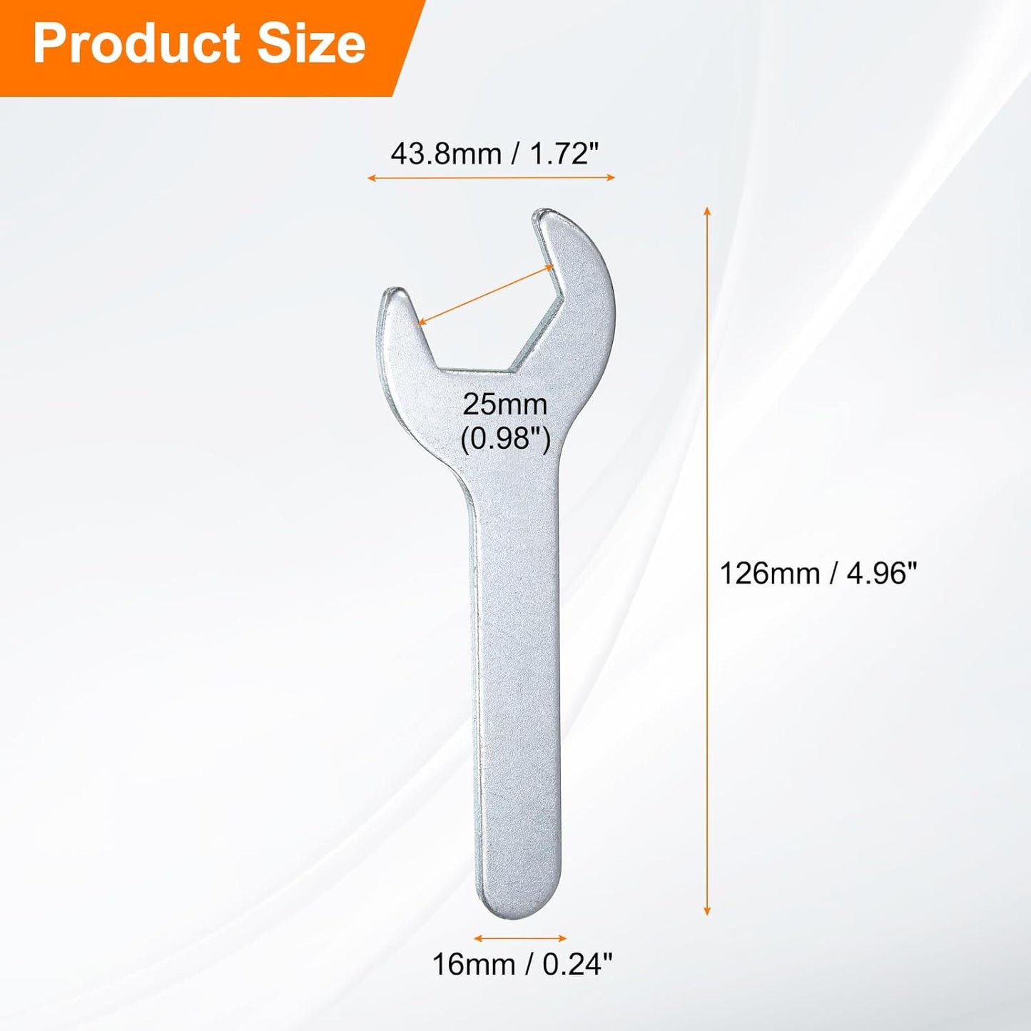 HARFINGTON 10pcs Small Wrench 25x126x2.8mm Metric U-Shaped Single Open Ended Spanner Super Thin Flat Head Galvanizing Wrench for Automotive Repair Furniture Assembly