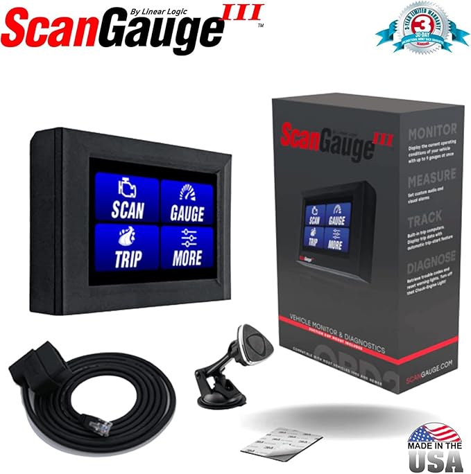 ScanGauge 3 All New Touch Screen OBD2 Code Reader, Digital Gauges & Trip Computer with WiFi Updates SG3