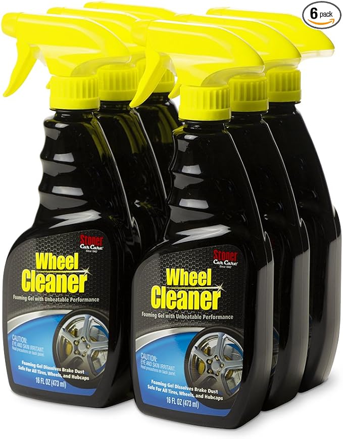 Stoner Car Care 92207-6PK Wheel Cleaner Spray Foaming Gel with Unbeatable Performance, Dissolves Brake Dust, Safe for All Tires, Wheels, and Hubcaps, 16 Fl Oz, Pack of 6