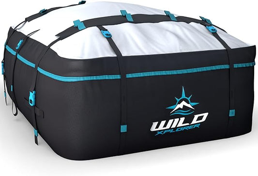 Rooftop Cargo Carrier - 19 Cubic Feet (XL), Waterproof Soft Shell Car Roof Cargo Carrier, Heavy Duty Car Top Luggage Cargo Bag with Patented Door Hooks and Non-Slip Mat