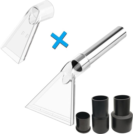 Happy Tree Universal Fit All Brands' Shop Vacs with 2-1/2"&1-7/8"&1-1/4" Adapter Clear Extractor Accessory for Upholstery & Carpet Cleaning & Car Detailing, Shop Vac Extractor Attachment Hose Kit