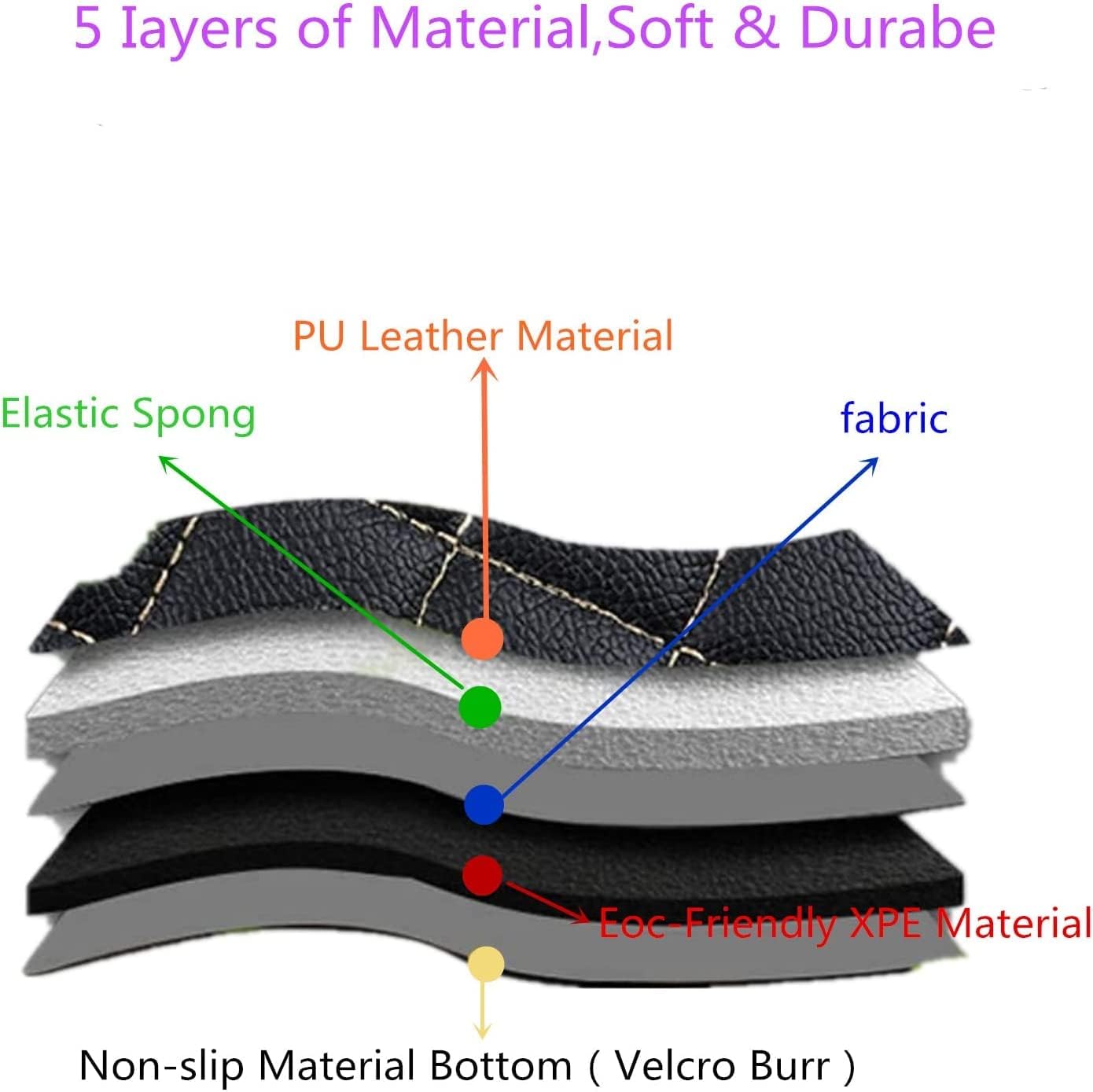 Custom All-Weather Protection Luxury Leather Floor Mats for Cars SUVs Trucks According Anti-Slip Leather Floor mats ﻿ (23,Beige and Black Beige)