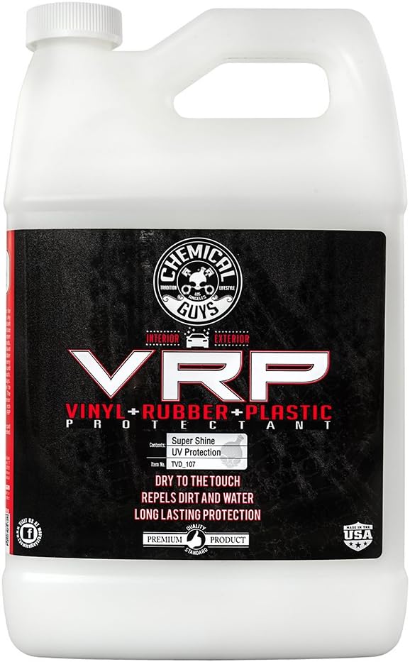 Chemical Guys VRP Vinyl Rubber and Plastic Dressing – Non Greasy Dry to the Touch Protectant for Tires, Trim and Bumpers – Restores Shine and Protection for Cars, Trucks, SUVs and RVs, 128 oz