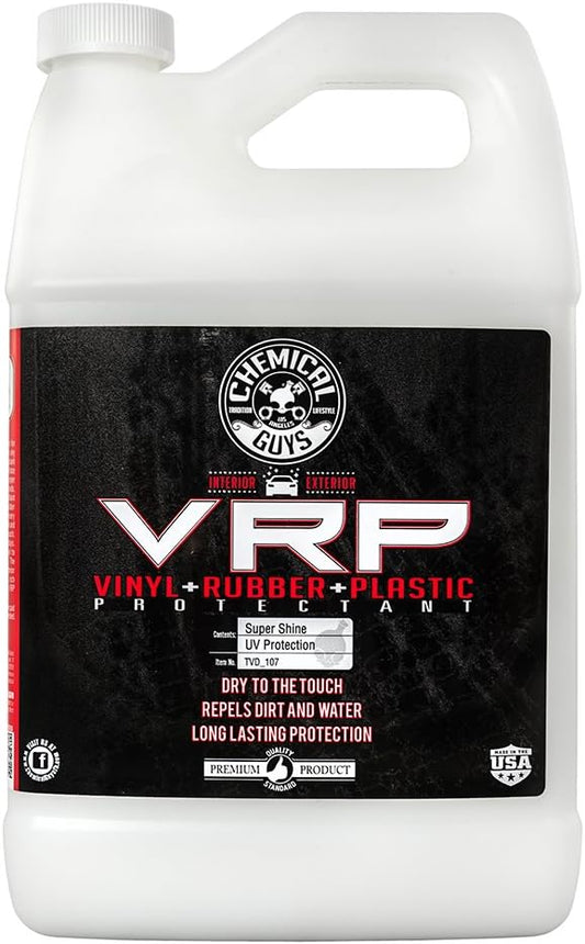 Chemical Guys VRP Vinyl Rubber and Plastic Dressing – Non Greasy Dry to the Touch Protectant for Tires, Trim and Bumpers – Restores Shine and Protection for Cars, Trucks, SUVs and RVs, 128 oz