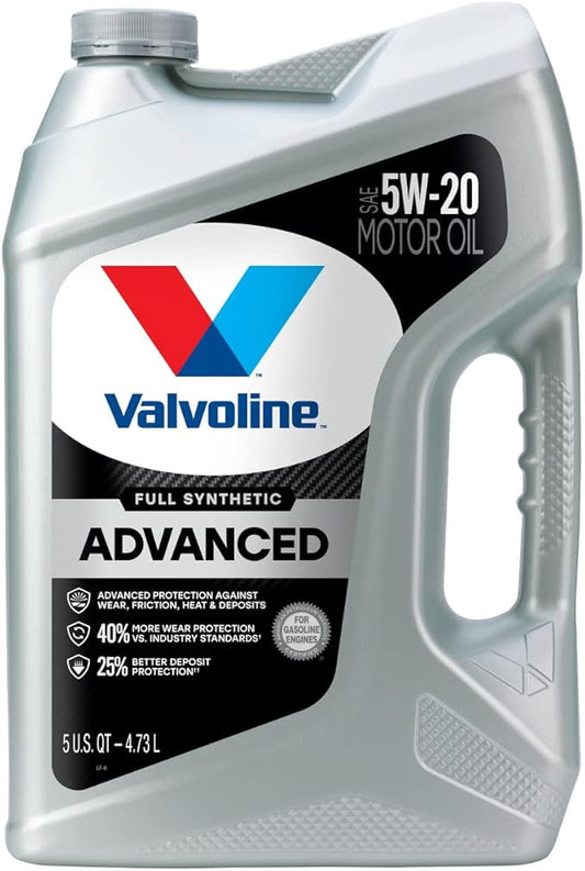 Valvoline Advanced Full Synthetic SAE 5W-20 Motor Oil 5 QT