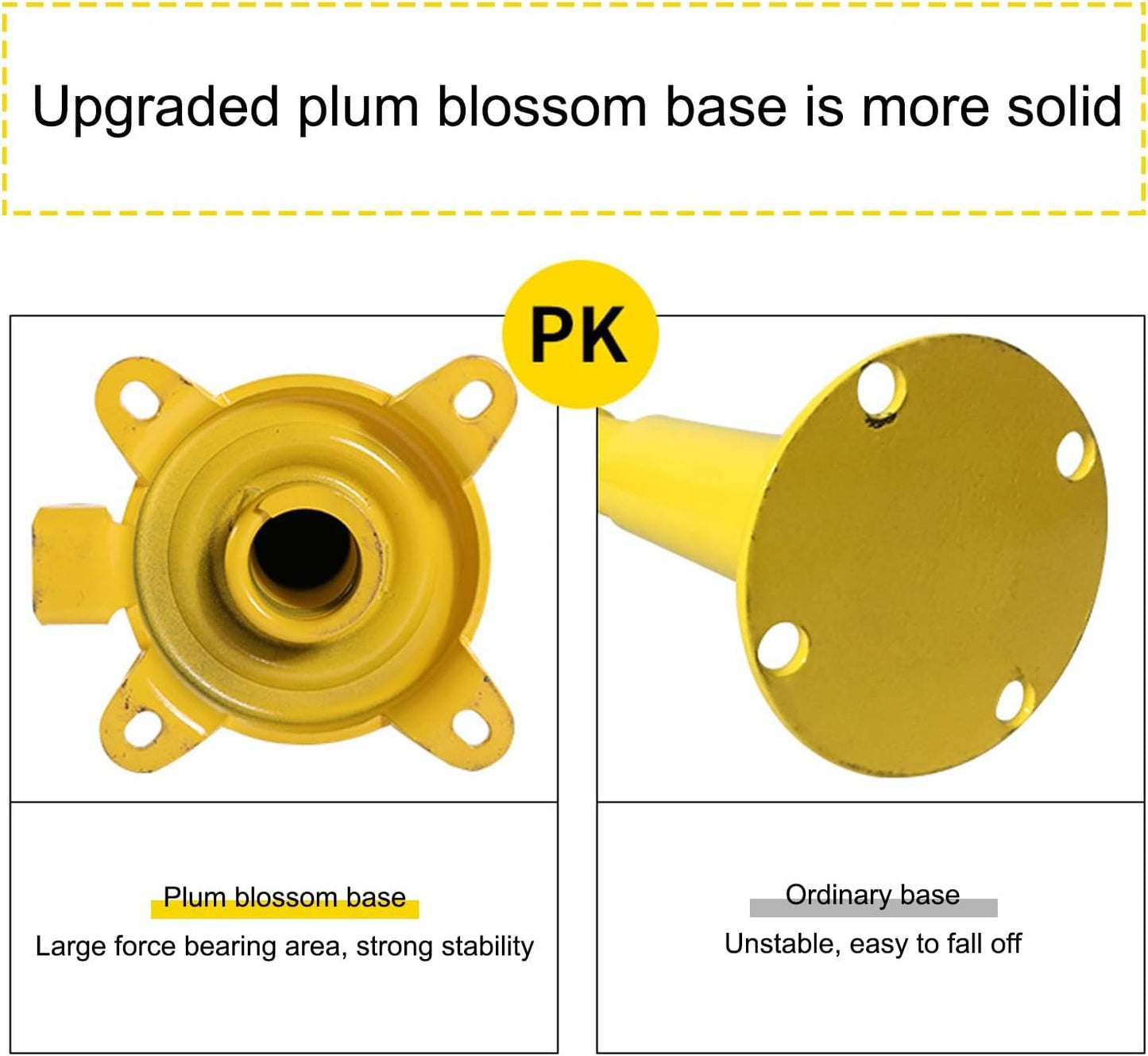 Safety Bollard Post, Spring Parking Post with Warning Stripes, Driveway Garage Security Post Barrier, Traffic Barricade Cones, for Indoor and Outdoor Parking(Yellow (4PCS))