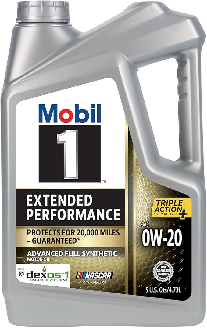 Mobil 1 Full Synthetic Motor Oil, 0W-20 | Extended Performance | 5 Quart | Pack of 2