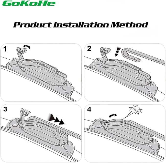 Windshield Wiper Blades (pack of 3pcs) for Ford Flex 2019 2018 2017 2016 2015 2014 2013 2012 2011 2010 2009 24" + 22" Front Windscreen Wiper and 12" Rear Wiper Blade