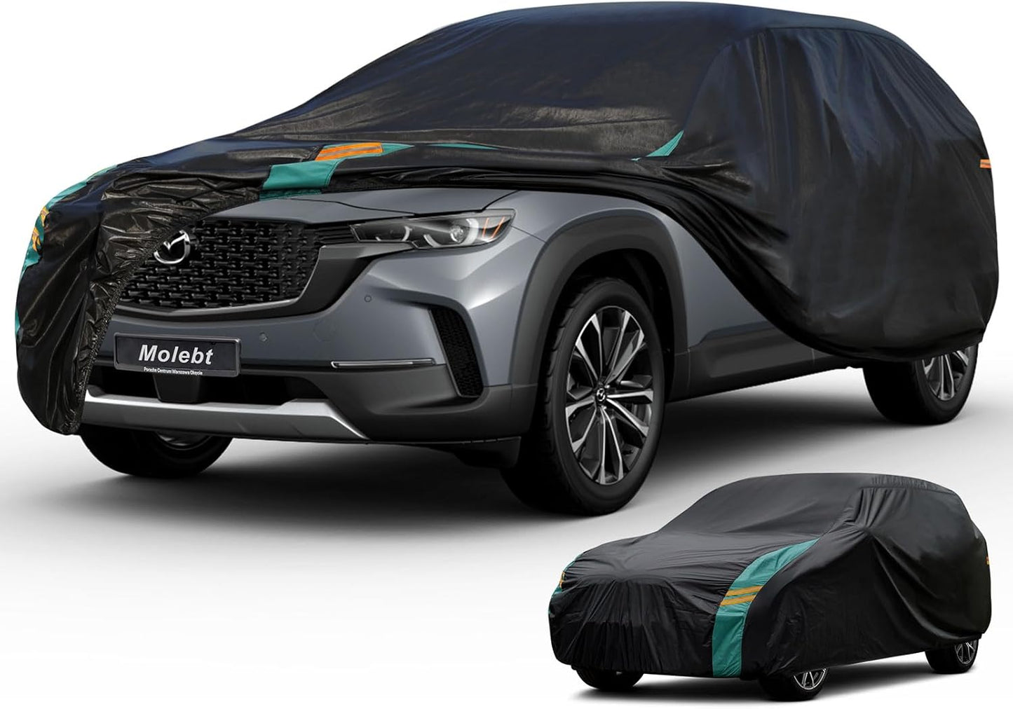 SUV Car Cover Custom Fit for Mazda CX5 CX-5 CX50 CX-50 (2012-2025), Waterproof All Weather for Automobiles, Outdoor Full Cover with Windproof Clip Straps.