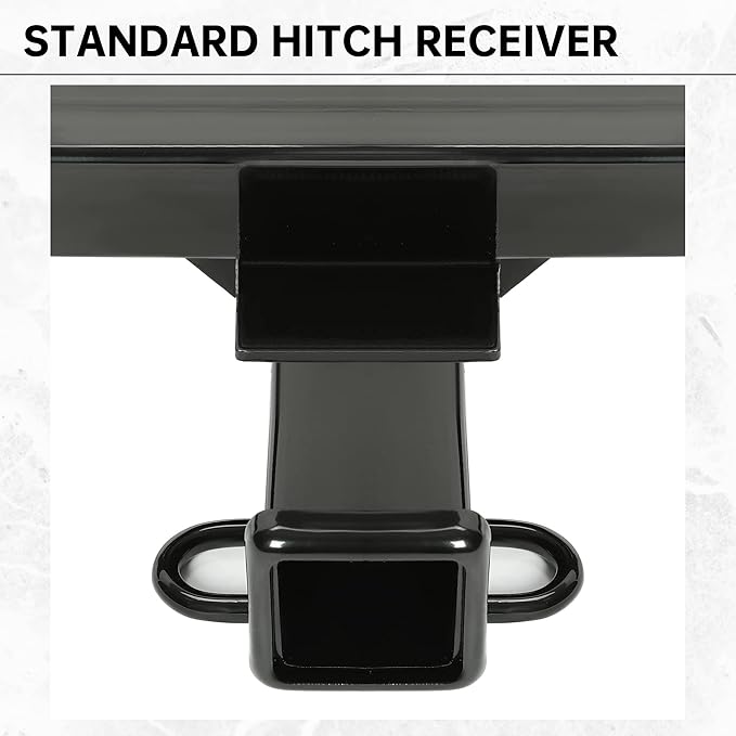 ECOTRIC Class 3 Trailer Hitch Receiver Towing 2" Compatible with 2013-2019 Ford Escape SEL SE S Titanium Models Replace for 13186 Steel Powder Coated Black