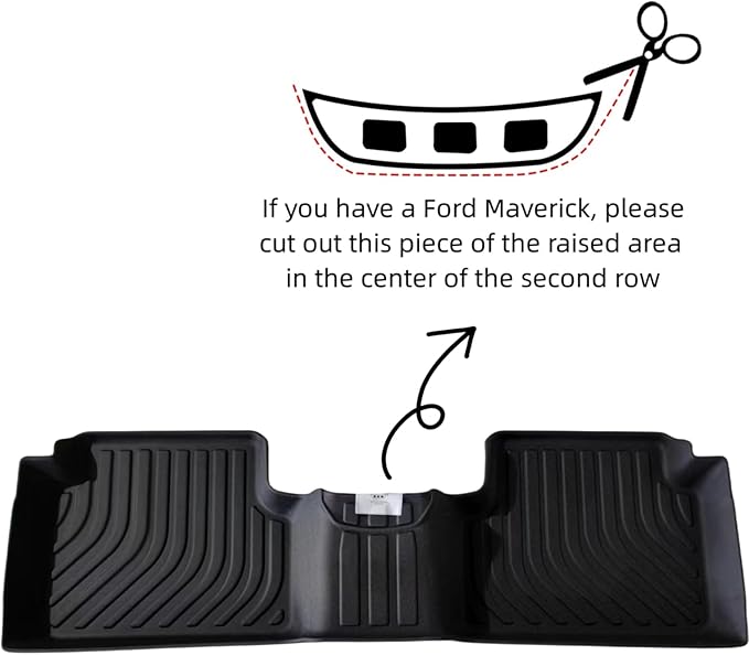 KELCSEECS Floor Mats Custom for 2025 2024 2023 2022 Ford Maverick (Not Hybrid) & 2025 2024 2023 2022 2021 Bronco Sport 4-Door All Weather Car Mats Automotive Floor Liners Accessories Black