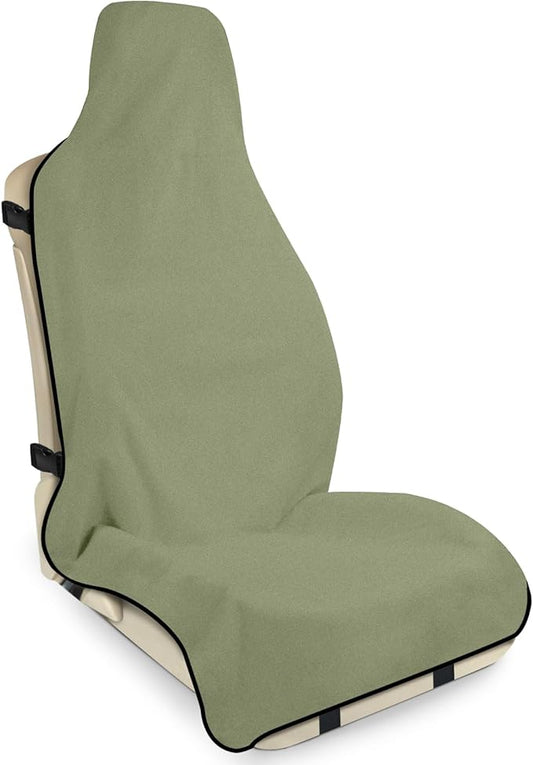 Waterproof Seat Cover Towel, Premium Sweat Carseat Protector, Perfect for Universal Anti-Slip Car Truck SUV Seat, Great for Surfing Yoga Gym Workout, Green
