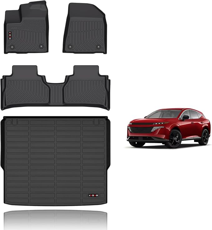 KELCSEECS Floor Mats & Cargo Liner Custom for Murano 2025 All Weather Car Mats TPE Floor Liners Murano Accessories