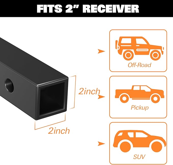 WEIZE Hitch Cargo Carrier for SUV, Truck - 53x19 Inches, 500LB Capacity, with Waterproof Bag, Net, Strap, Tightener, Powder Coated for Durability, Easy Installation, for Camping and Travel