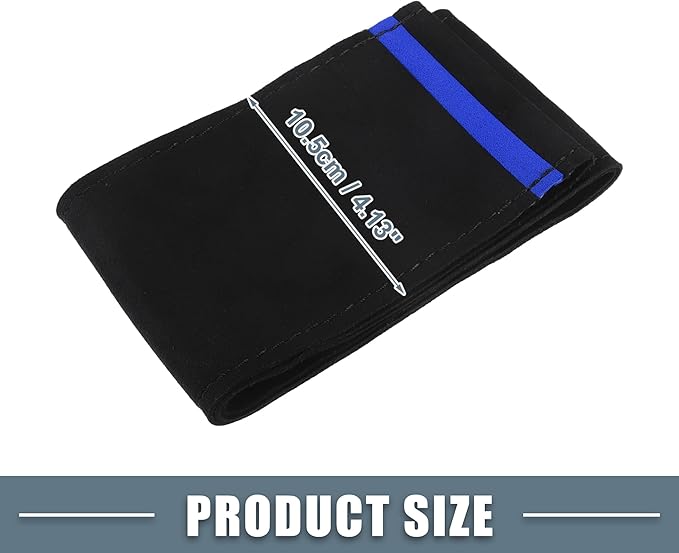 Car Hand Sewn DIY Steering Wheel Cover Breathable Comfortable 38cm Stitch on Wrap Cover Suede Blue Black Stitches Black