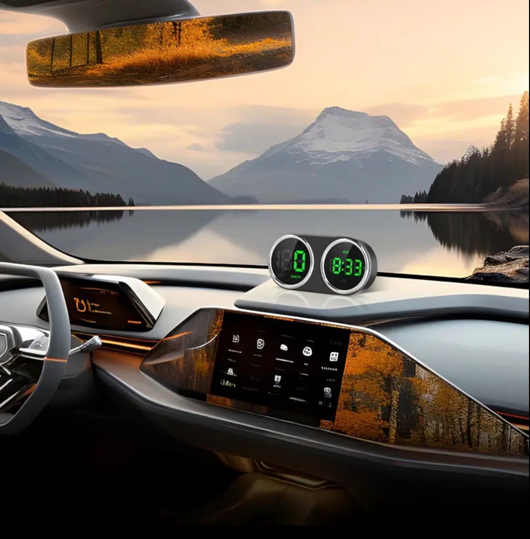 GPS Heads Up Display for Cars Digital Dashboard Speedomete with MPH/KMH, Universal HUD Display Car with 2M USB Cable and Clock, QC3.0 Fast Charger, Plug & Play for Car Boat Truck Motor SUV Golf Cart
