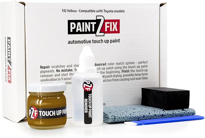 532 Yellow Touch-Up Paint Kit for Scratches and Chips - Compatible with Toyota Models