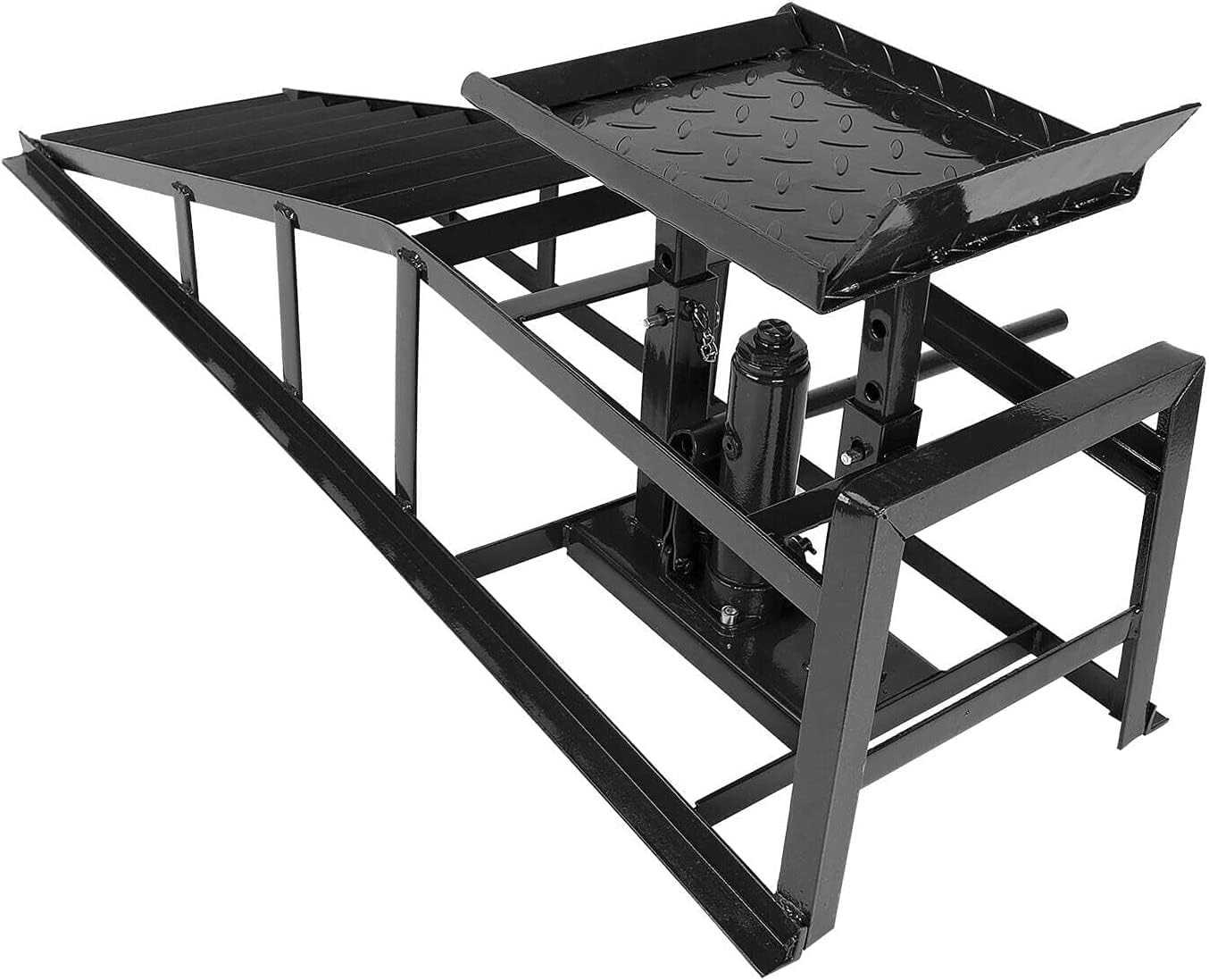 BLVD-LPF OBEY YOUR LUXURY 2 Pack Hydraulic Car Ramps 10000lbs 5T 11000lbs Low Profile Car Lift Service Ramps Truck Trailer Garage, Height Hydraulic Vehicle Ramps (Black)