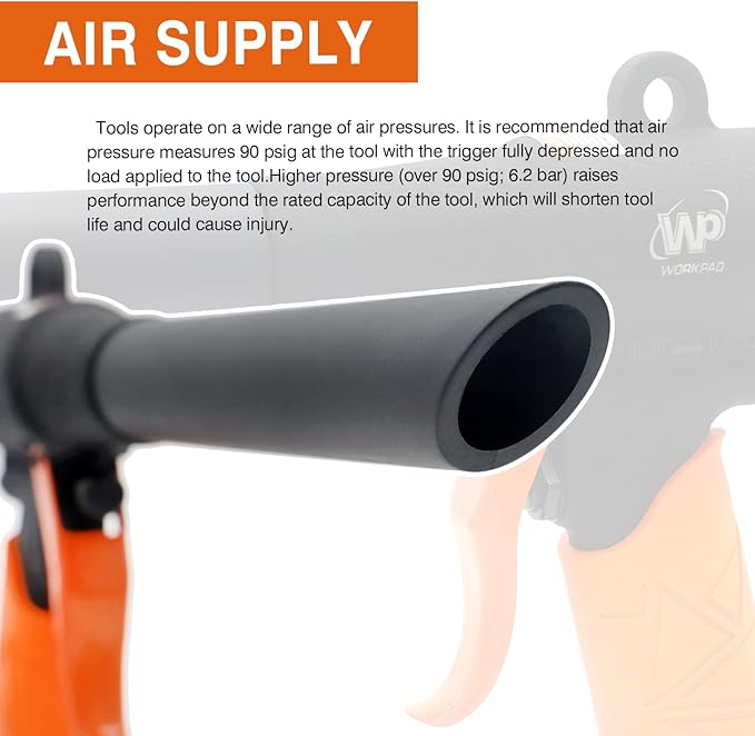 Function Power Vacuum,WP WORKPAD Blow/Suction Dual-purpose Dust Blowing Gun Pneumatic Cleaning Tool with Different Nozzle Attachments
