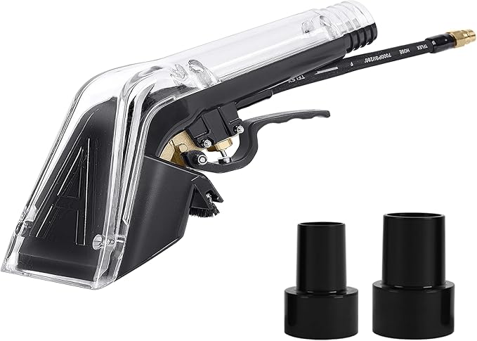 Extractor Hand Tool for Shop Vac,Mytee,Add Cleaning Brushes,Anti Fall Transparent Shell,1/4”Quick Connect,with 2-1/2"&1-7/8" Adapters,for Upholstery & Carpet Cleaning and Car Detailing