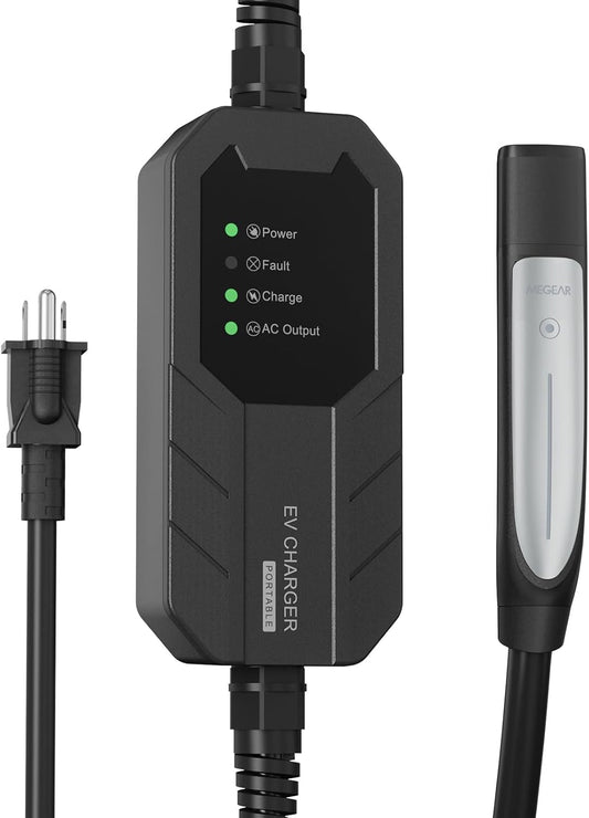 16 Amps Level 1 Tesla Charger, NEMA 5-15 Plug, Portable Electric Car Charger with a 23.5-Foot Cable, Compatible with Tesla Models X/Y/3/S and Cybertruck