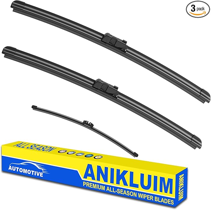 ANIKLUIM® 22"+20" Wiper Blades with 9" Rear Wiper Blade Set Replacement for 2021-2024 Ford Bronco Sport Windshield Wipers Original Factory Quality (Pack of 3)